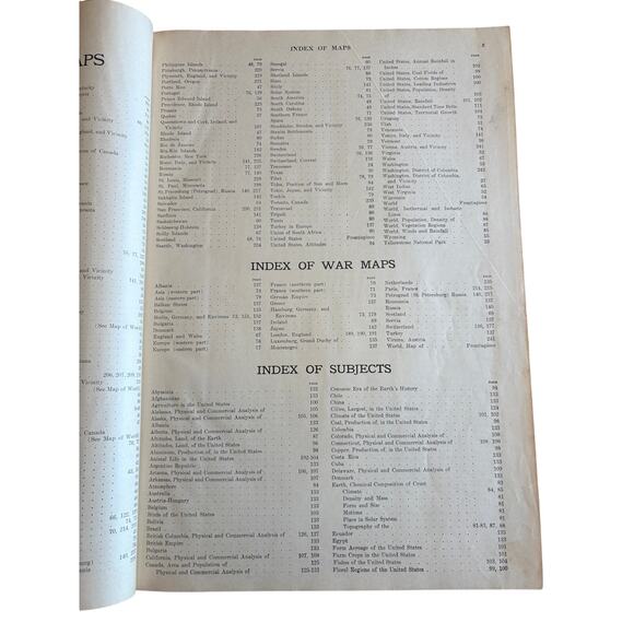 1917 The New Encyclopedic Atlas And Gazetteer Of The World P.F Collier & Son - Picture 9 of 11